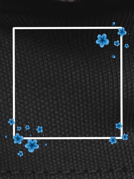 Square Flowers Blue