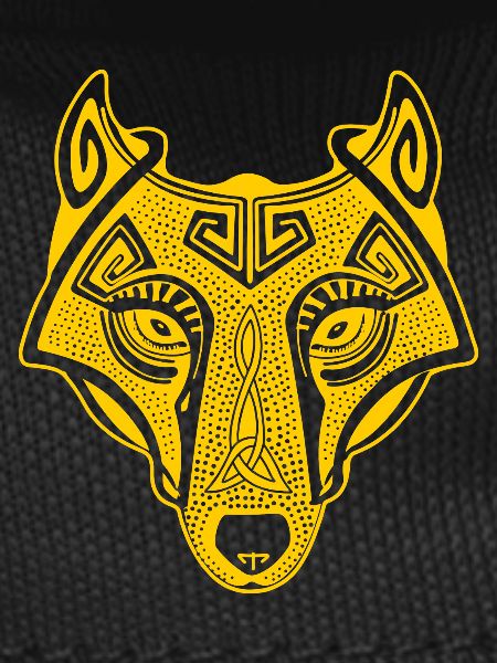 Viking Wolf yellow transparent