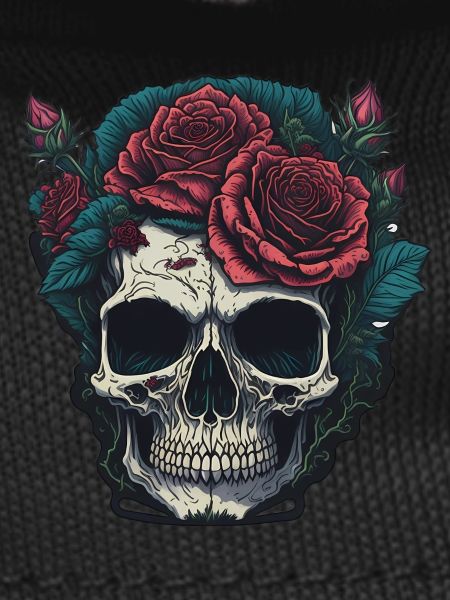 Skull with roses