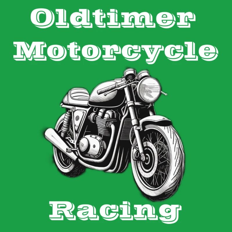 Oldtimer Motorcycle Racing weiß