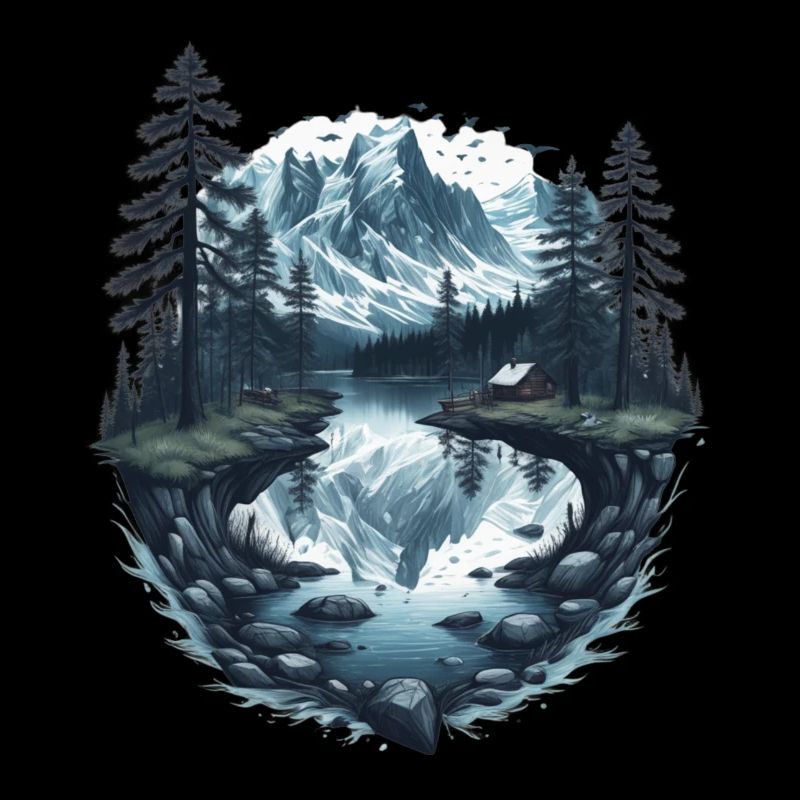 Berglandschaft mit See