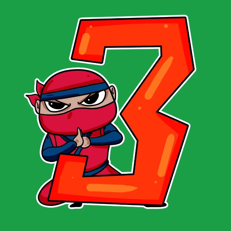 3 Year Old Boy Ninja - 3rd Birthday - I'm 3