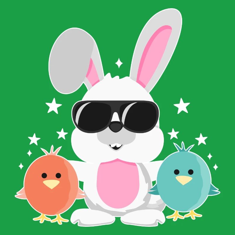 Bunny with Sunglasses, Chick, Rabbit, Easter Bunny