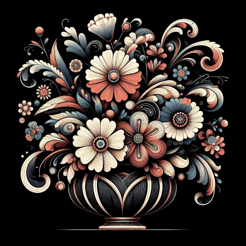 Bouquet floral élégant avec des détails complexes