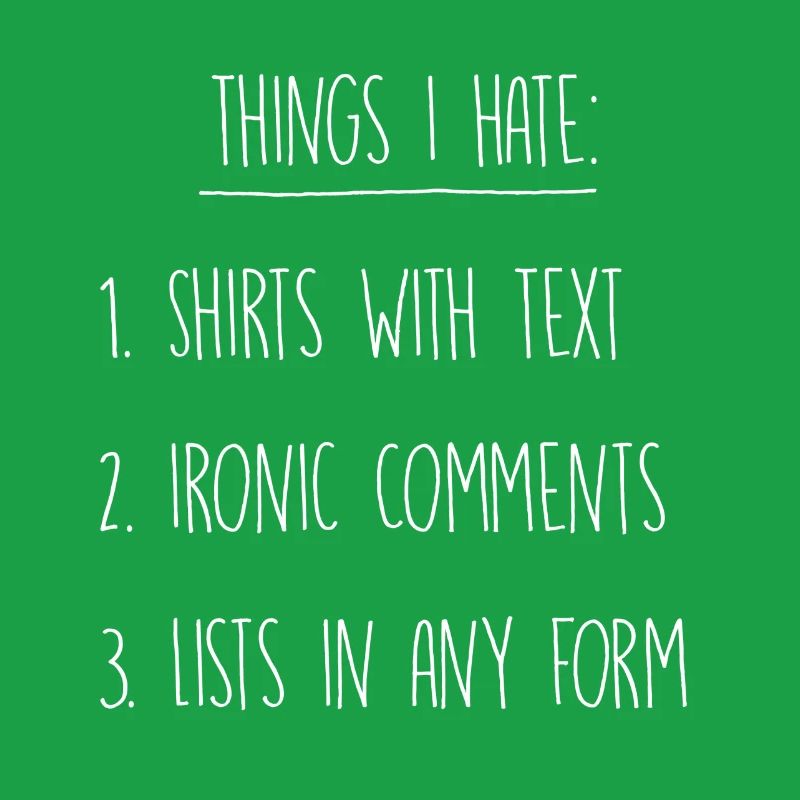 Things I hate