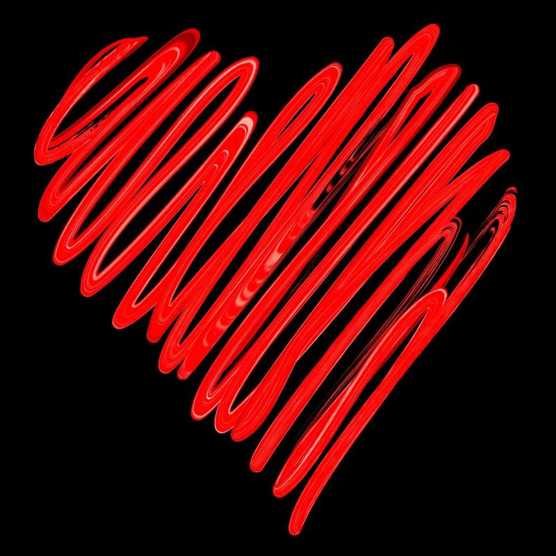 Coeur passionné Conception de néons