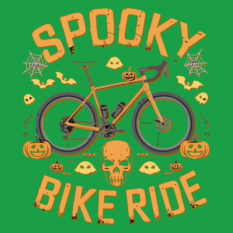 Conception effrayante de balade à vélo d’Halloween