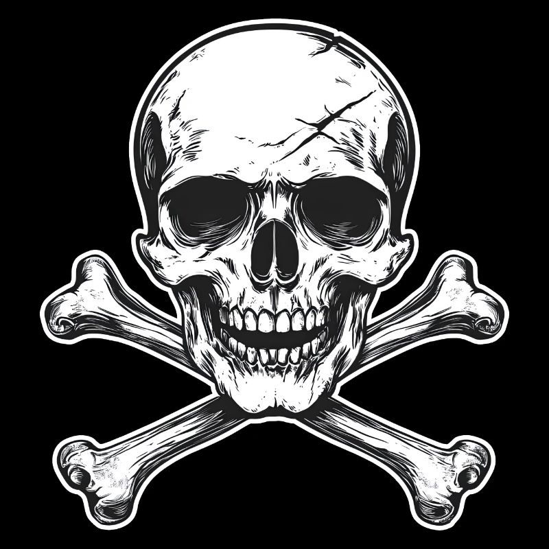 Skull and bone cross