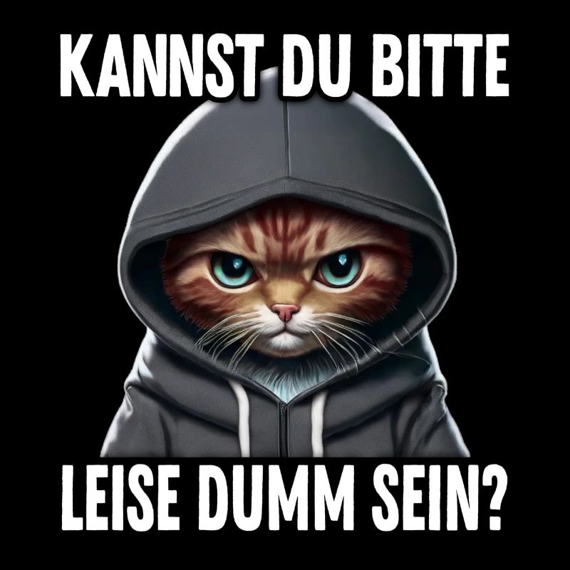 Spruch Lustig Katze Kannst du leise dumm sein?
