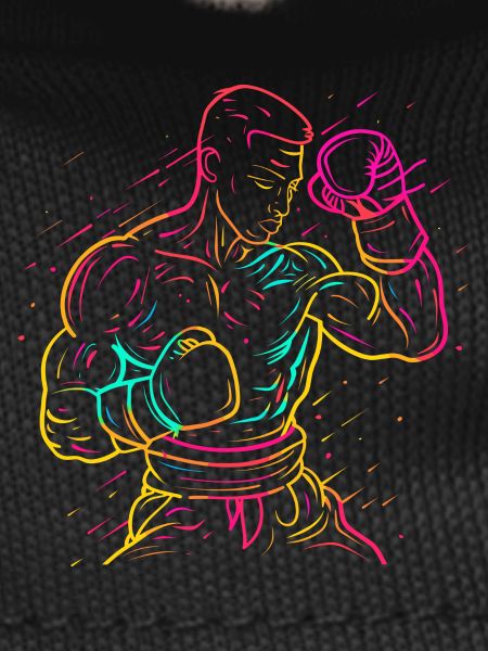 Kickboxer Drawing 80s Look
