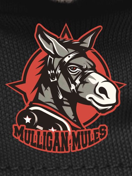 Mulligan Mules Mascot Logo