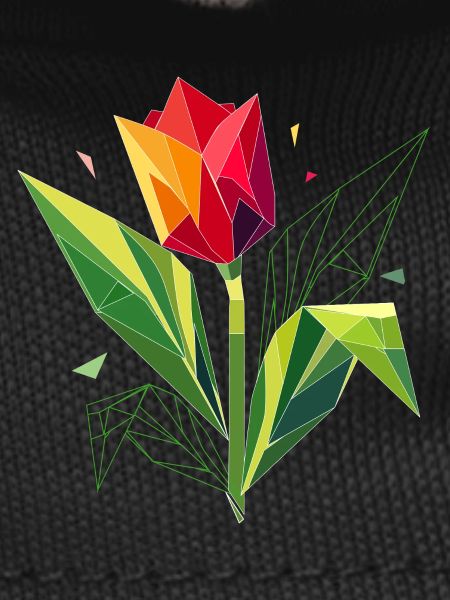 Geometric tulip – elegance in polygons