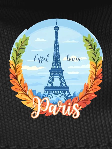 Paris Skyline with Laurel Frame