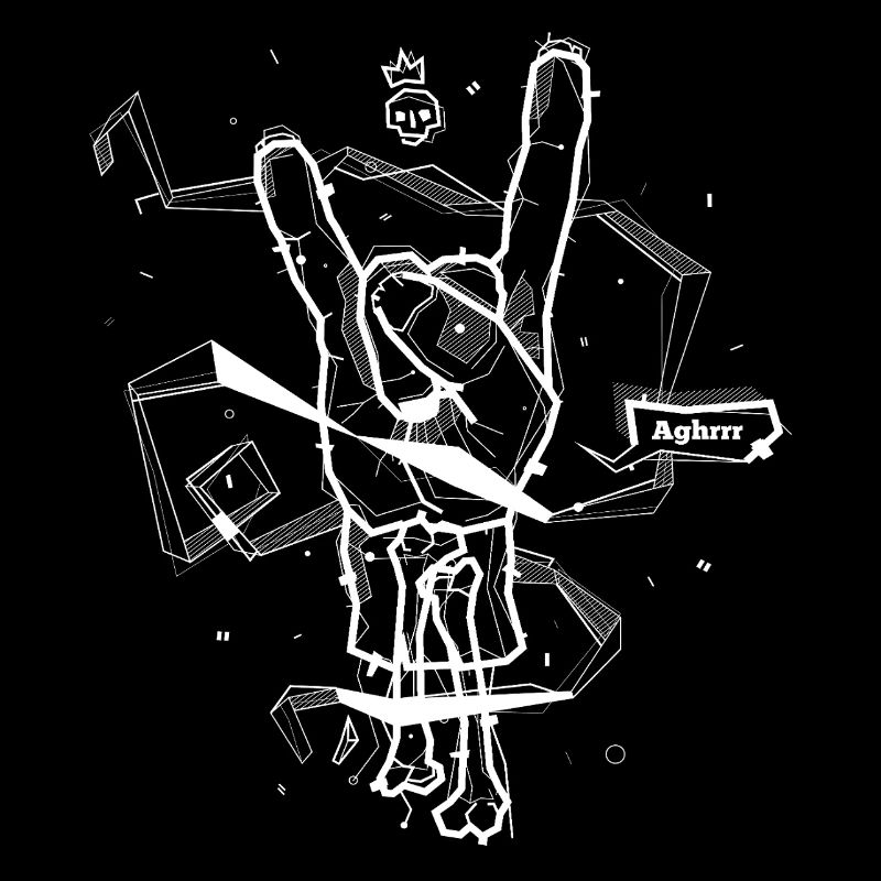 metal hand zombie illustration devils hand w