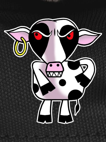Angry cow