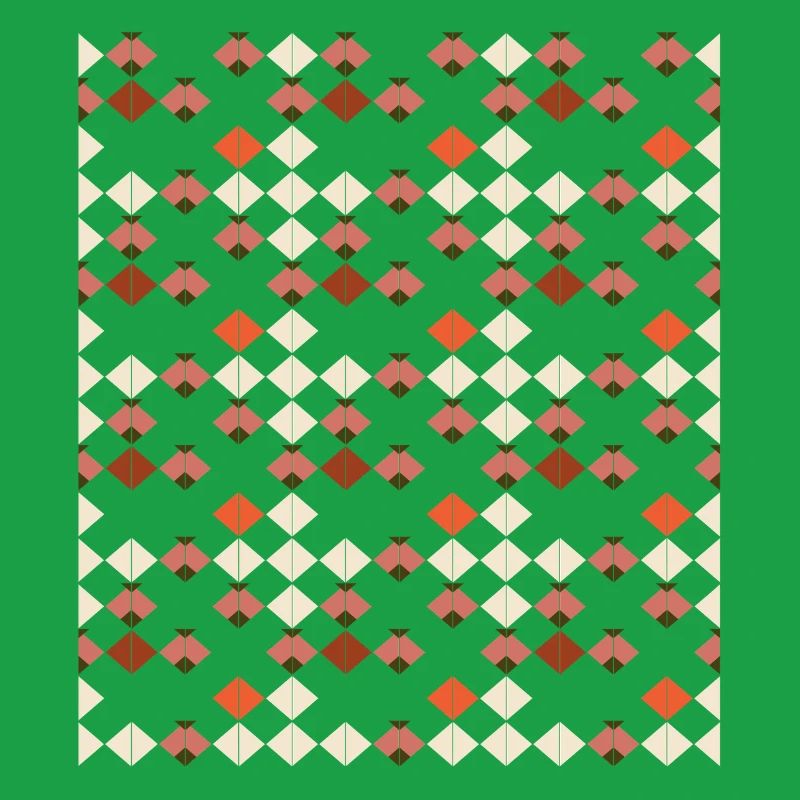 Geometric Diamond Quilt Pattern