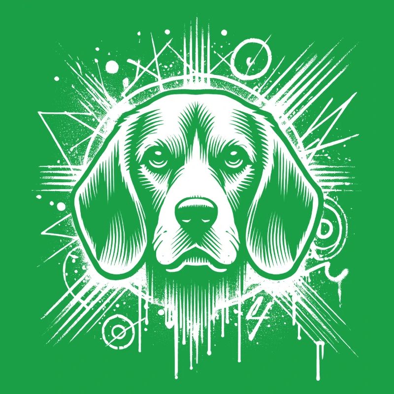 Mignon Beagle dans le style graffiti