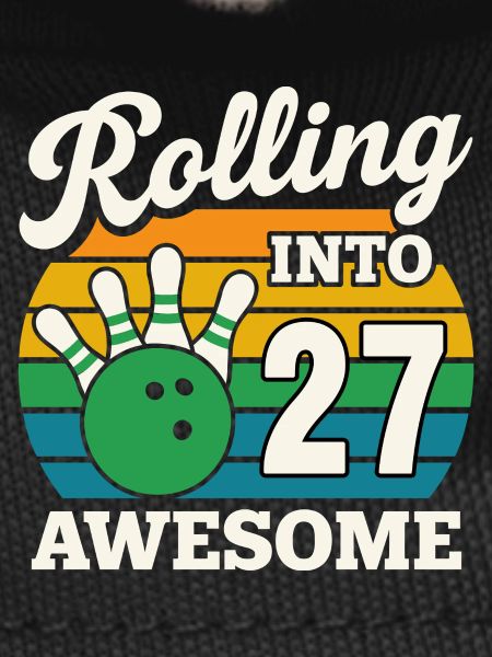 Bowling 27 Birthday Celebration Graphic