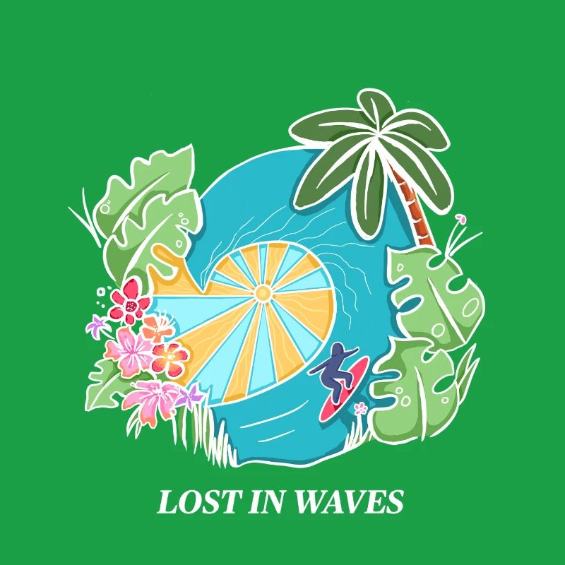 Perdu dans les vagues - Conception de vibrations de surf tropicales