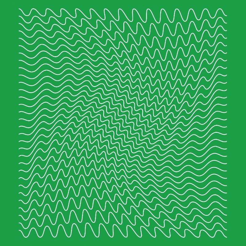 Dynamic Wavy Line Optical Illusion Print
