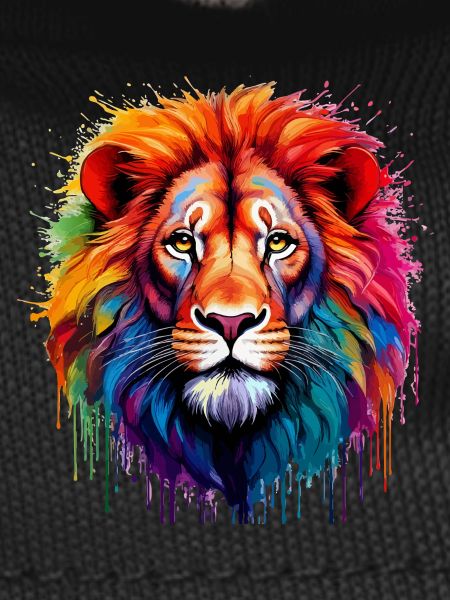 Rainbow Lion Art Splash