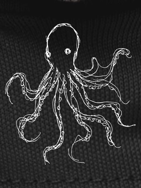 Bold Ink Octopus Line Art