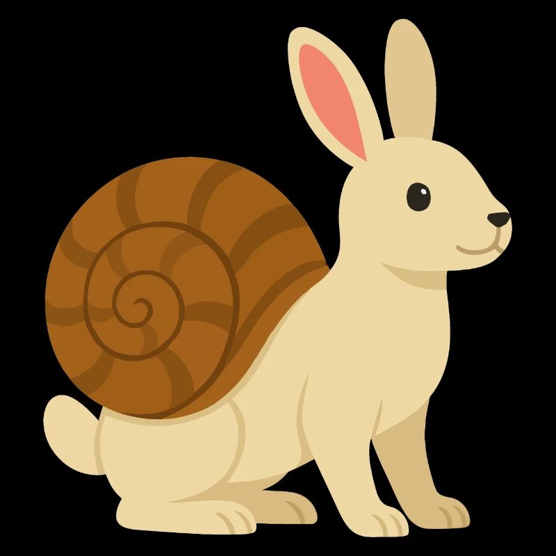 Lapin Escargot tout mignon