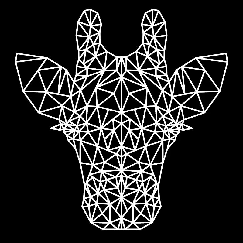 Geometric giraffe head line network