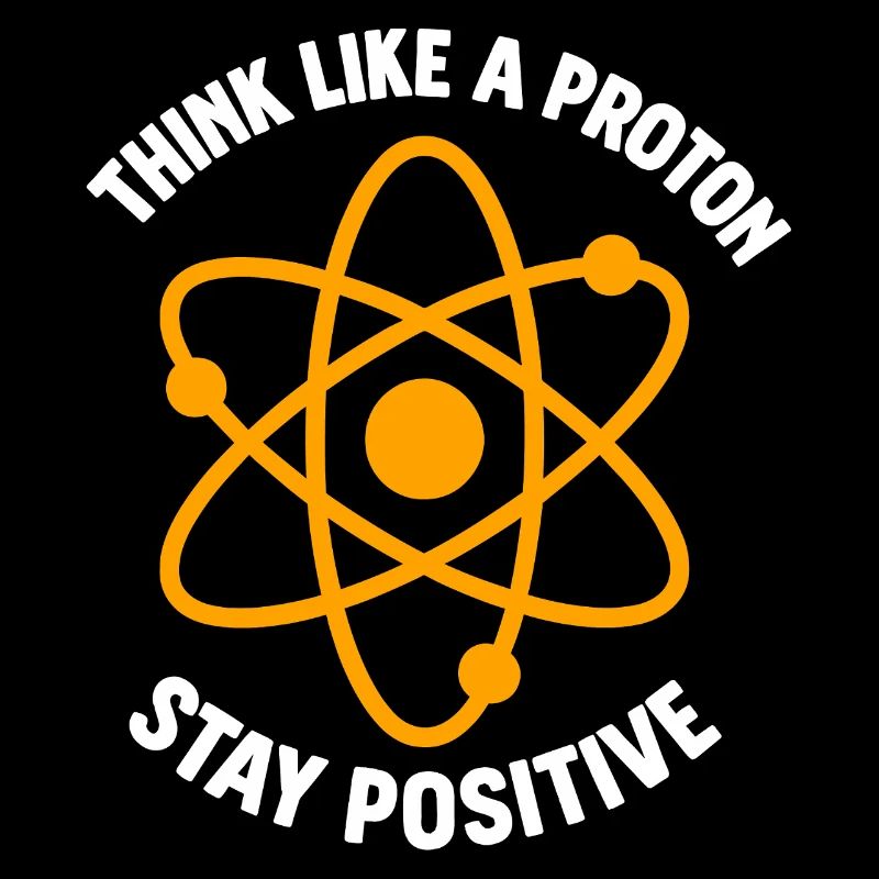 Proton Positive Thinking Atom Graphic