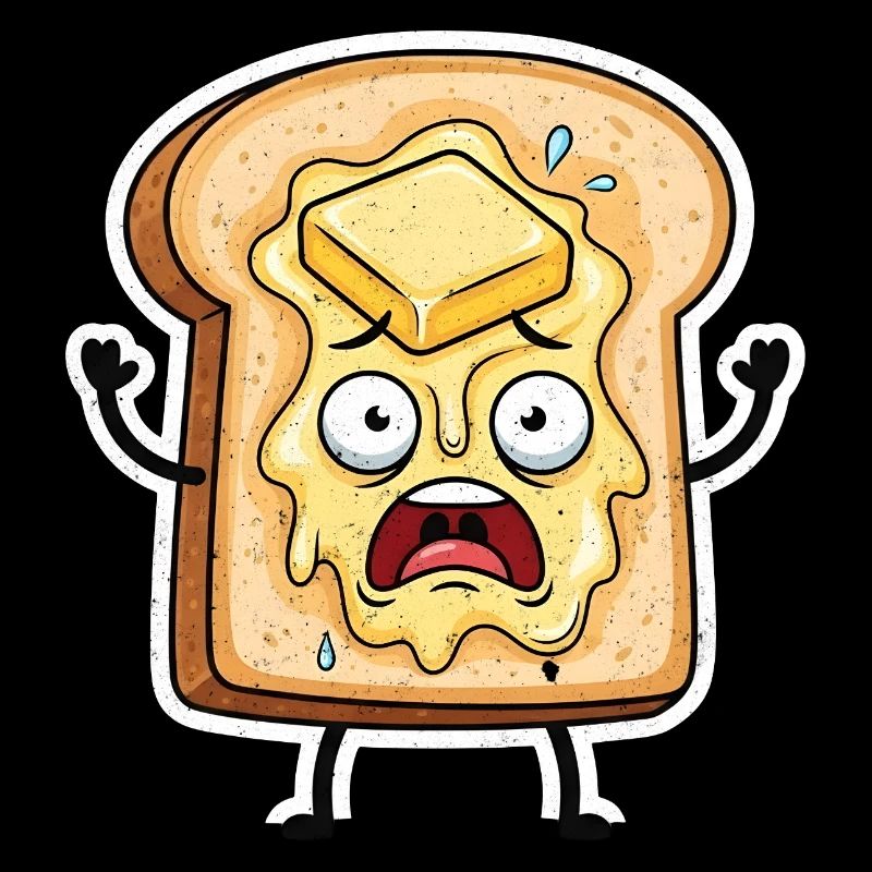 Toast with butter that melts