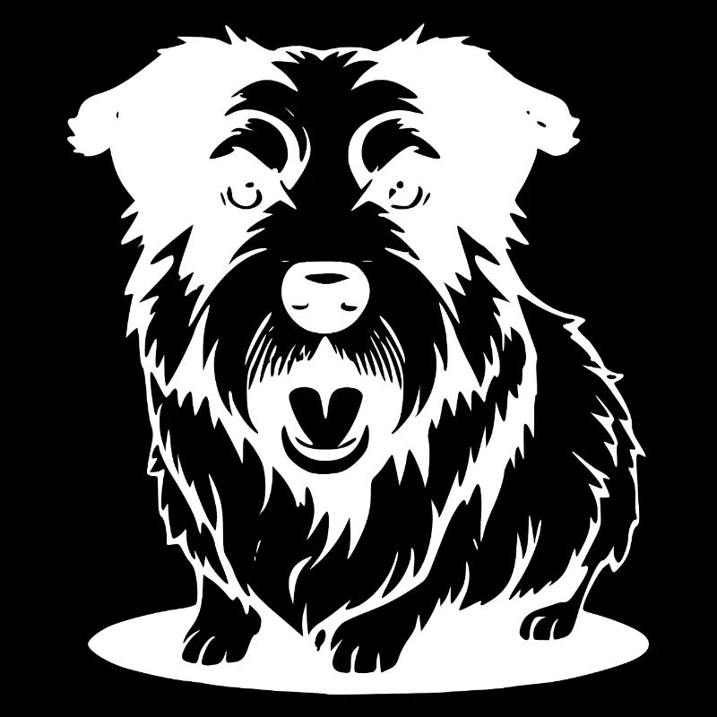 Hund weiß T-shirt Geschenk