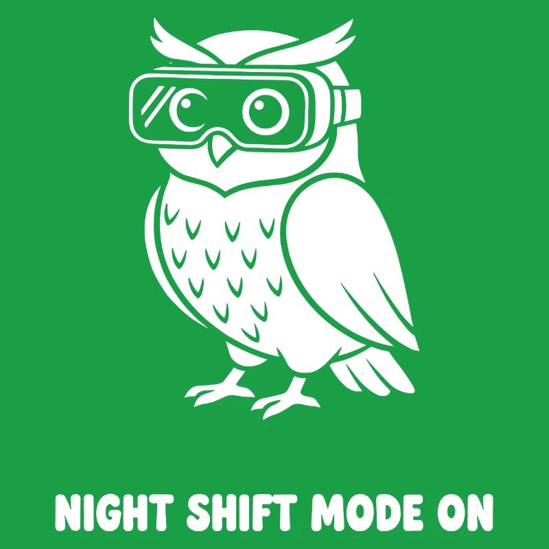 Nachtmodus Eule mit VR-Brille