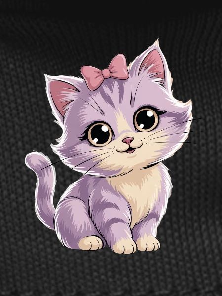 Kitten with bow - customizable