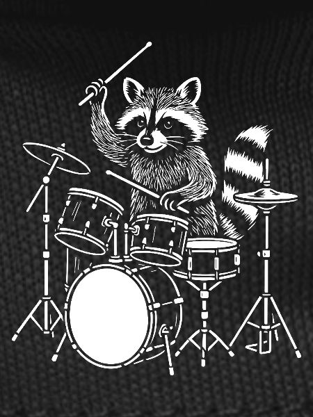 Raccoon Drummer Nightbeat