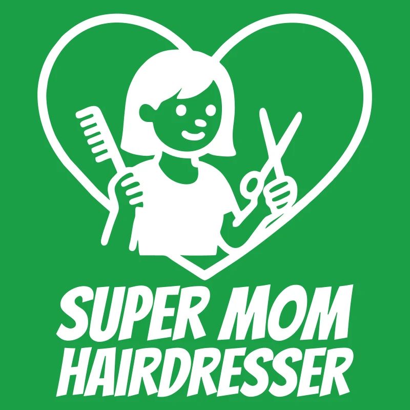 Super Maman Coiffeuse – Ciseaux Conception de Cœurs