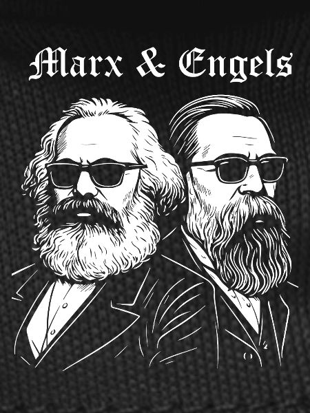 Marx & Engels with black Sunglasses