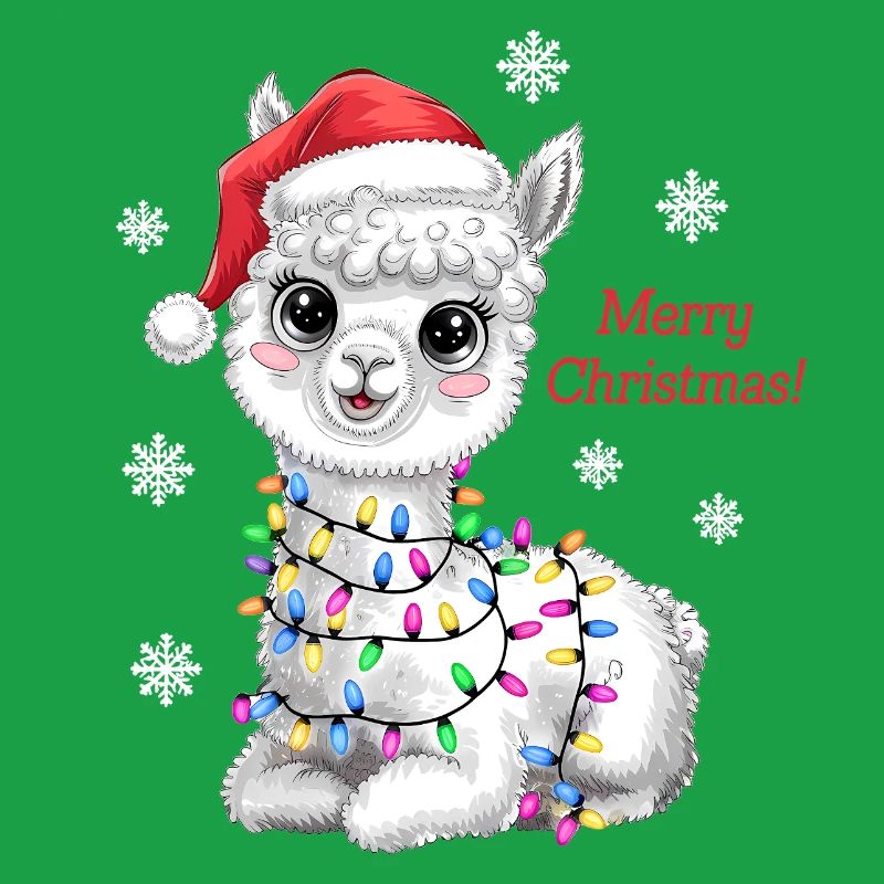 Pull de Noël en alpaga, drôle, mignon