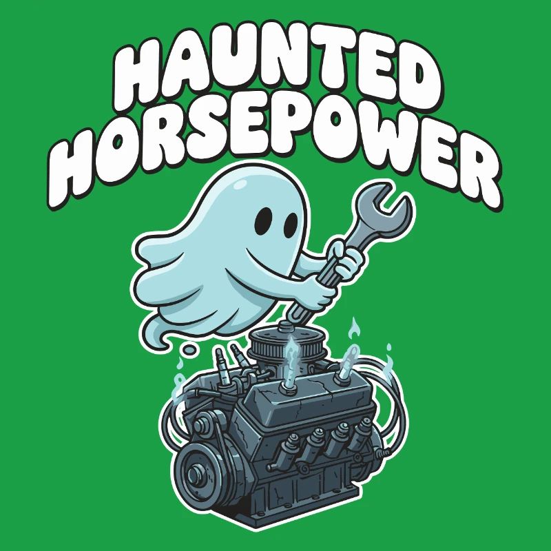 Ghost Engine Haunting Engine Cartoon