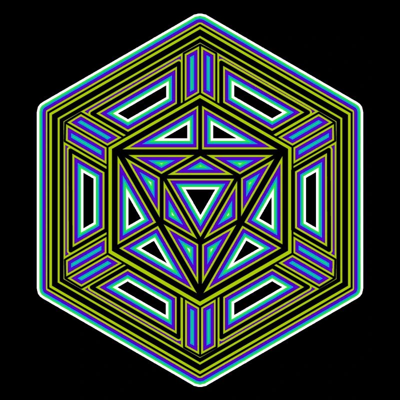 Sacred Geometry Hexagon Mandala Goa Psytrance Om