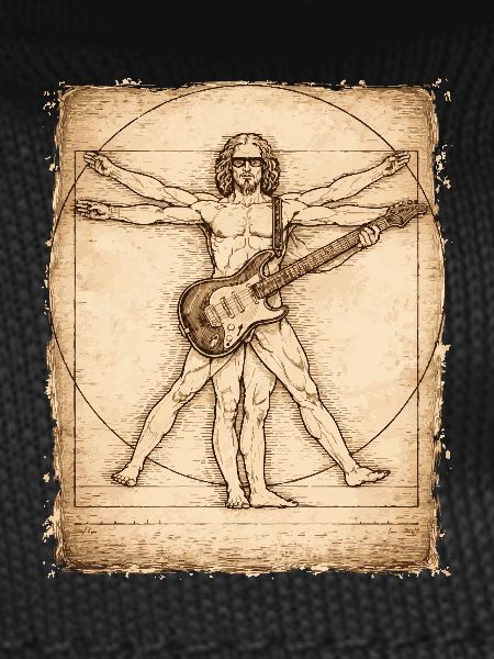 Vitruvian Rocker Guitarist Design
