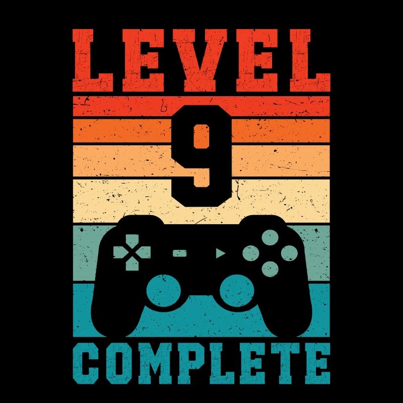 9th Birthday Level 9 Complete 9 Years Gamer