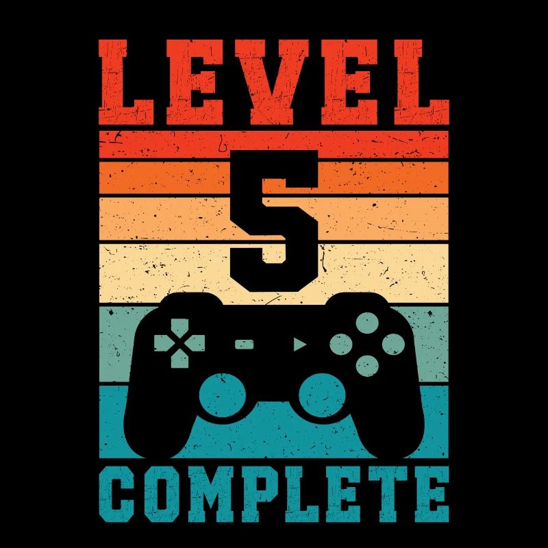 5th Birthday Level 5 Complete 5 Years Gamer