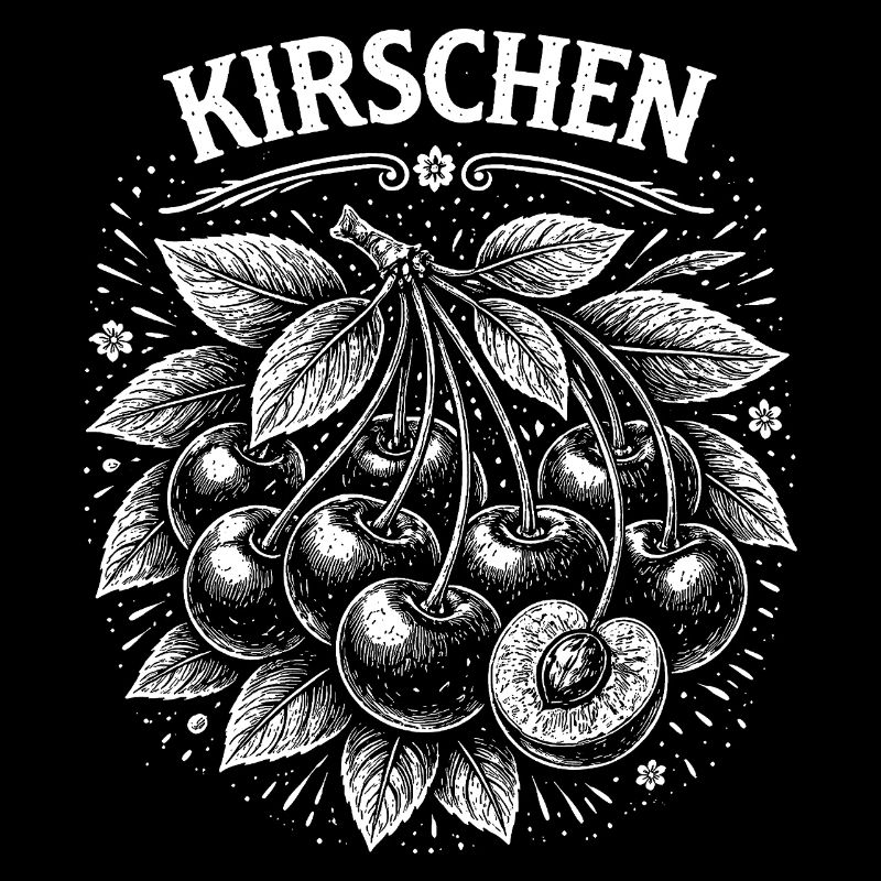 Cherry cluster illustration