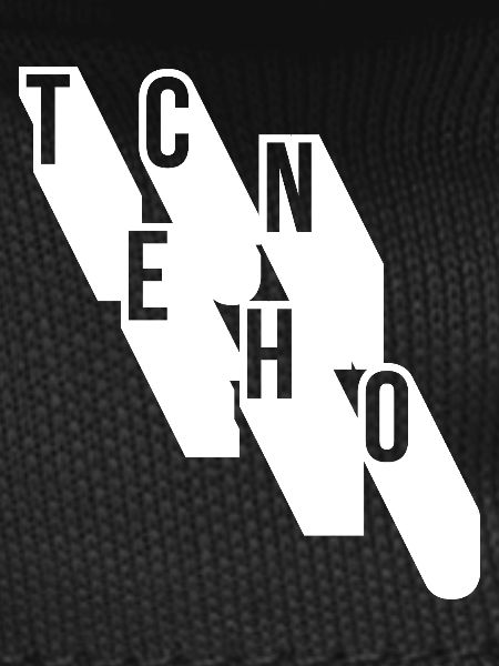 techno music geometric logo design