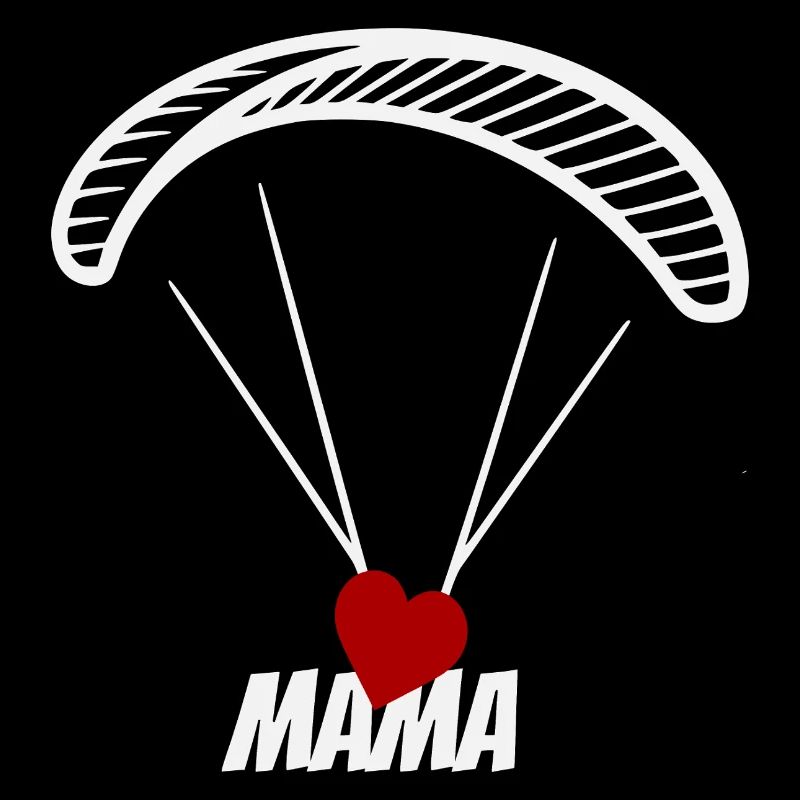 Paragliding mom with heart