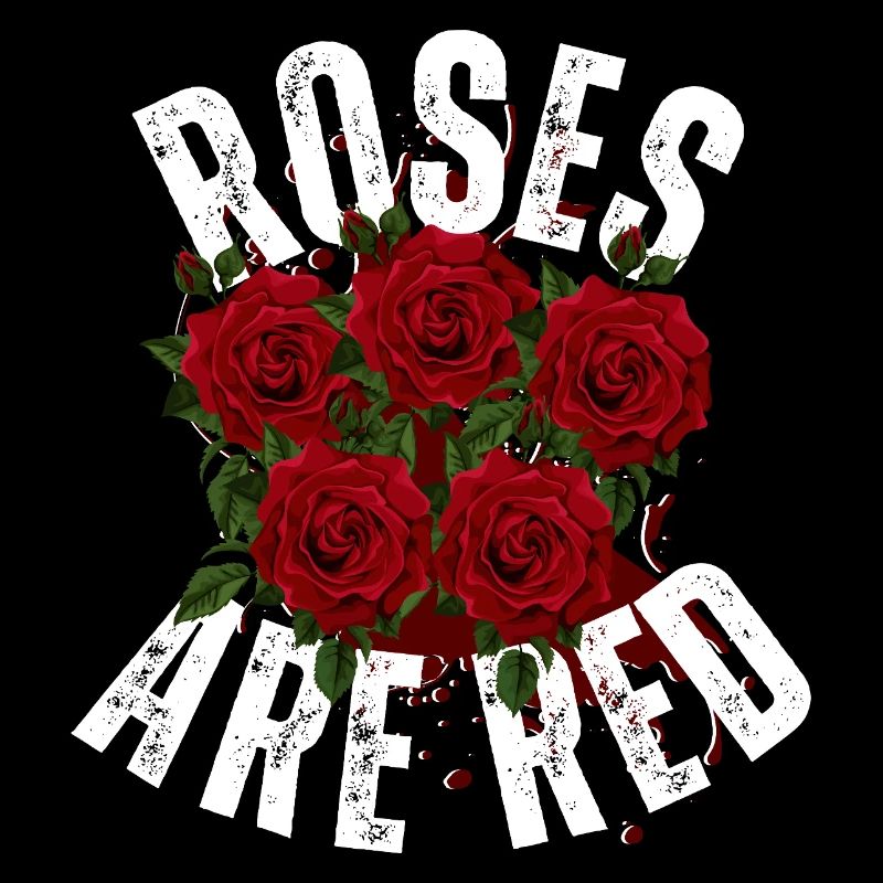 Art élégant de roses rouges éclaboussées - Graphique floral