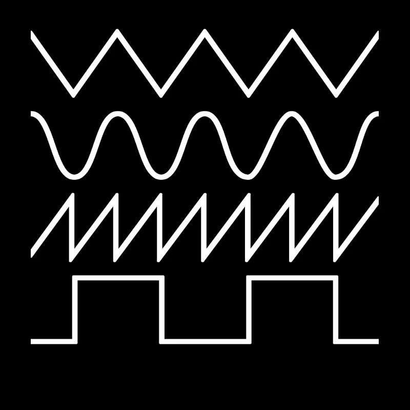 Synthesizer Waveforms (white font) #2