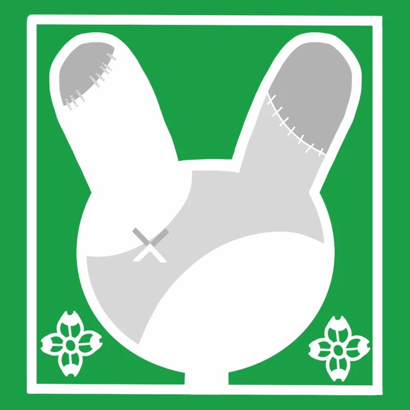 Patchwork Bunny Silhouette