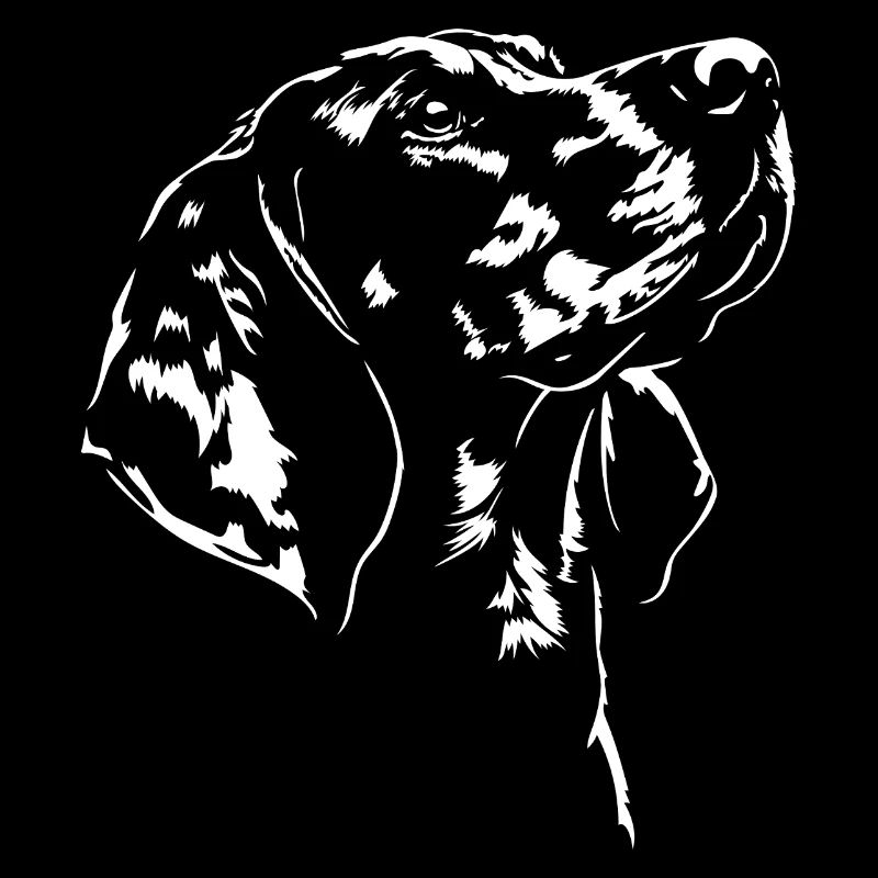 Chiens silhouette de Coonhound noirs et beiges Wilsigns