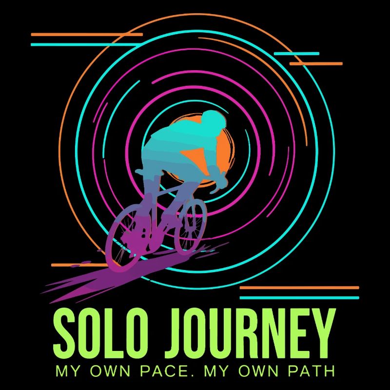 Solo Journey Neon-Radfahrer